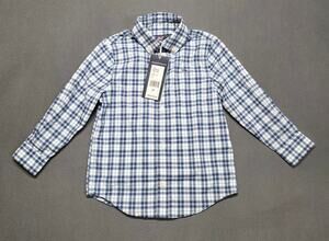 Vineyard Vines Performance Whale Shirt Button-up Blue Plaid Stretch Wick 2T NWT